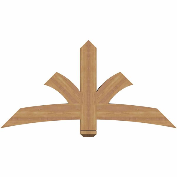 Ekena Millwork Davenport Timber Gable Bracket, Western Red Cedar, 60"W x 30"H x 5 1/2"D x 5 1/2"F, 12/12 Pitch GBW060X30X0606DAV00SWR - main